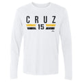Pittsburgh Pirates Oneil Cruz Men's Long Sleeve T-Shirt Men's Long Sleeve T-Shirt 500 LEVEL White S Men's Long Sleeve T-Shirt