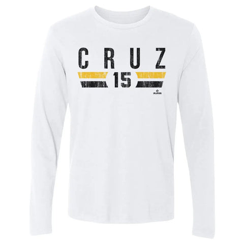 Pittsburgh Pirates Oneil Cruz Men's Long Sleeve T-Shirt Men's Long Sleeve T-Shirt 500 LEVEL White S Men's Long Sleeve T-Shirt