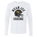 Joe Greene Pittsburgh Helmet Font Men's Long Sleeve T-Shirt Men's Long Sleeve T-Shirt 500 LEVEL White S Men's Long Sleeve T-Shirt