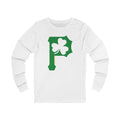 St. Patty's Day Clover - P for Pittsburgh Series - Long Sleeve Tee Long-sleeve Printify S White