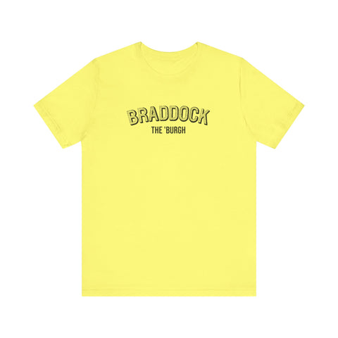 Braddock - The Burgh Neighborhood Series - Unisex Jersey Short Sleeve Tee T-Shirt Printify Yellow S 