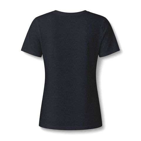 412 Bold Vertical Number Women's V-neck Tshirt  — Minimalist Monochrome Graphic T-Shirt