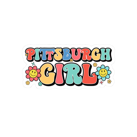 Pittsburgh Girl Retro Kiss-Cut Stickers