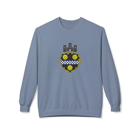City of Pittsburgh Coat of Arms Sweatshirt - Midweight Softstyle Fleece Crewneck