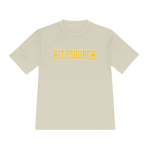 Pittsburgh Varsity Letters - Sport-Tek Unisex Moisture Wicking Tee