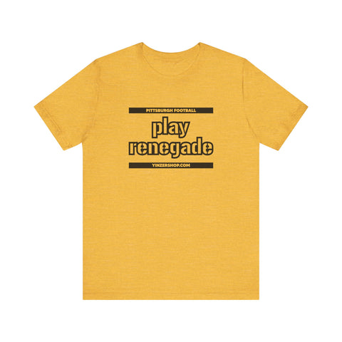 Pittsburgh Football Play Renegade Towel Design - Short Sleeve Tee T-Shirt Printify Heather Yellow Gold XS 