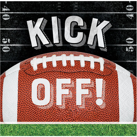 Football Kick Off Beverage 2Ply Napkin (16/Pkg)