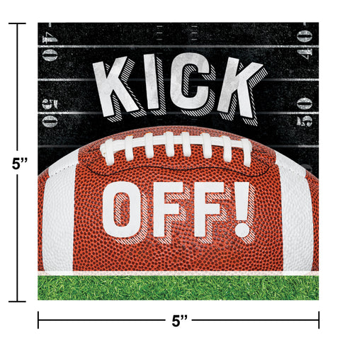 Football Kick Off Beverage 2Ply Napkin (16/Pkg)