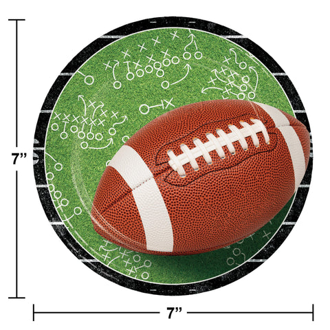 Football Kick Off 7" Dessert Plate (8/Pkg)