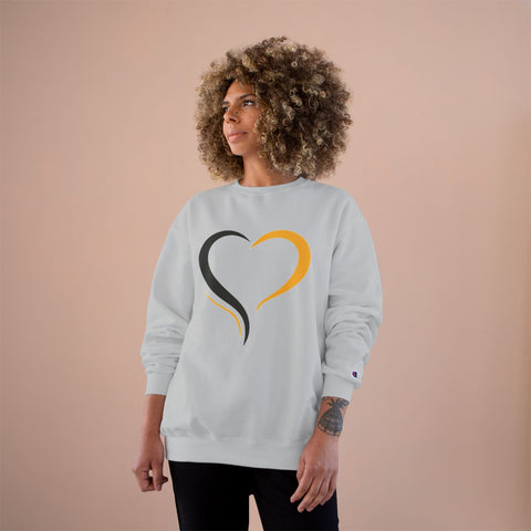 Black and Yellow Heart - Champion Sweatshirt