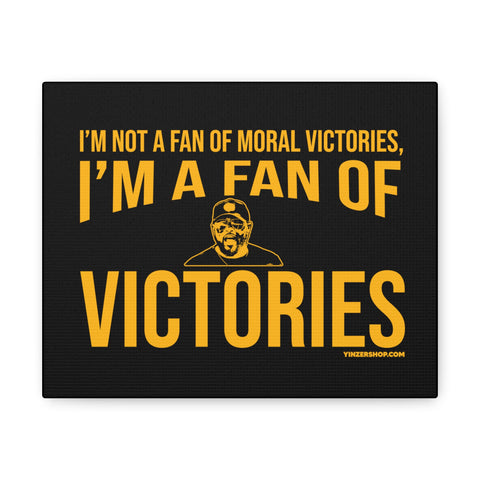 I'm a Fan of Victories - Coach Tomlin Quote  - Canvas Gallery Wrap Wall Art Canvas Printify 10″ x 8″ Premium Gallery Wraps (1.25″) 