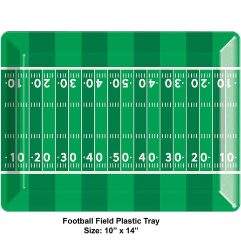 Football 10" x 14" Plastic Tray