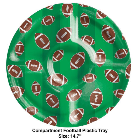 Football Plastic Compartment Tray