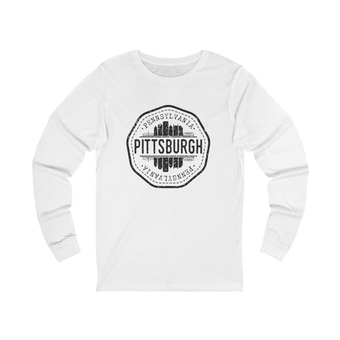 Pittsburgh Vintage Stamp - Unisex Long Sleeve Tee