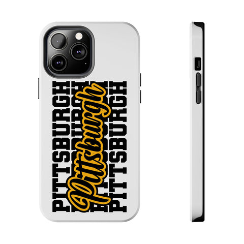Pittsburgh Typography - iPhone Phone Case Mate Tough
