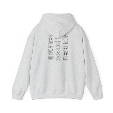 Pittsburgh Bridges Doodle - Unisex Heavy Blend™ Hooded Sweatshirt