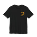 Heart of Pittsburgh - P for Pittsburgh Series - PRINT ON BACK - Short Sleeve Tee T-Shirt Printify   