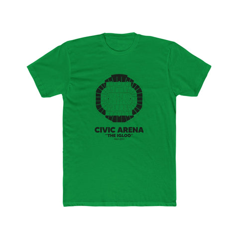 Pittsburgh Civic Arena "The Igloo"  Cotton Crew Tee T-Shirt Printify Solid Kelly Green S 