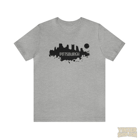 Pittsburgh Splash Skyline T-Shirt  - Unisex bella+canvas 3001 T-Shirt Printify Athletic Heather M 