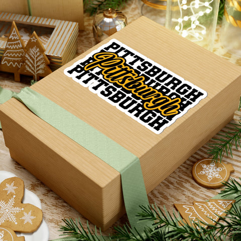 Pittsburgh Typography -  Kiss-Cut Stickers