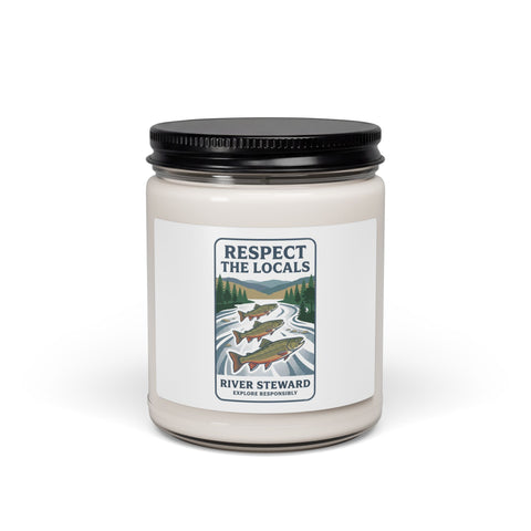 Respect the Locals River Steward Candle | Vintage National Park Trout Design