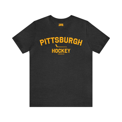 Pittsburgh Hockey - Collegiate Style - Short Sleeve Tee T-Shirt Printify Dark Grey Heather S 