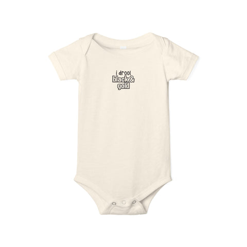 I Drool Black and Gold - Infant Jersey One Piece
