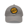 The Standard - Stamp - Dad Hat with Leather Patch Hats Printify Grey / Black patch Circle One size