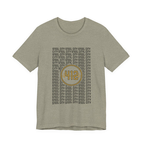 412 Steel City Tee | Pittsburgh 412 Area Code