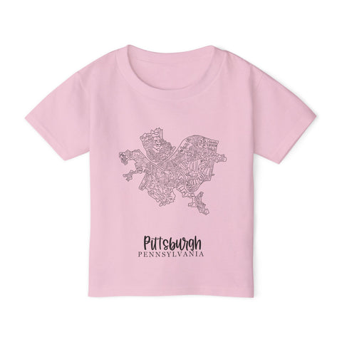 Pittsburgh Neighborhood Map Toddler T-Shirt