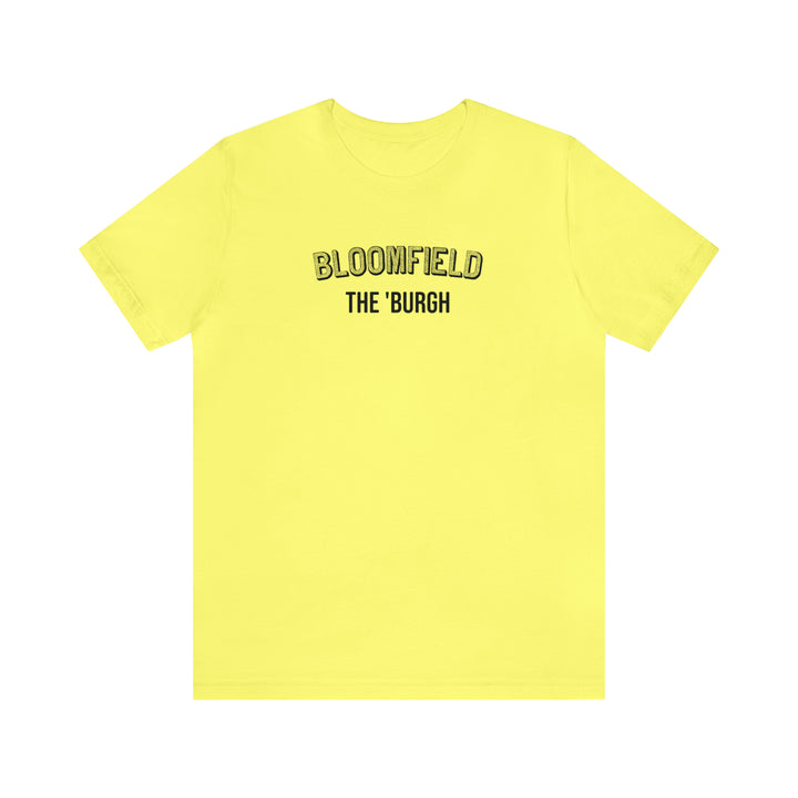 Bloomfield  - The Burgh Neighborhood Series - Unisex Jersey Short Sleeve Tee T-Shirt Printify Yellow S 