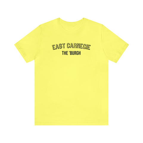 East Carnegie  - The Burgh Neighborhood Series - Unisex Jersey Short Sleeve Tee T-Shirt Printify Yellow S 