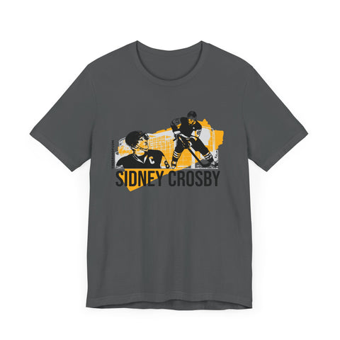 Sidney Crosby Pittsburgh Headliner Series T-Shirt - Unisex bella+canvas 3001 Short Sleeve Tee T-Shirt Printify Asphalt S