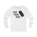 Zero Pucks Given - Long Sleeve Tee Long-sleeve Printify S White 