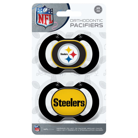 Pittsburgh Steelers Pacifier 2-Pack | Licensed NFL Baby Soothing Accessories