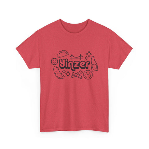 Yinzer Icon Doodles - Unisex Heavy Cotton Tee
