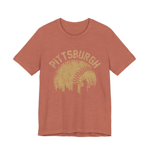 Pittsburgh Baseball Skyline - Unisex Jersey Short Sleeve Tee