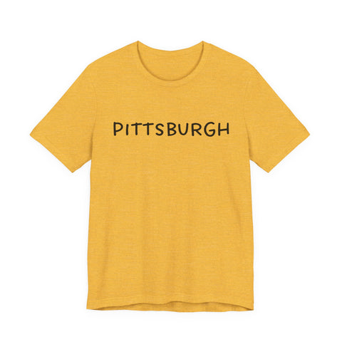 Pittsburgh Bubble Letters - Unisex Jersey Short Sleeve Tee