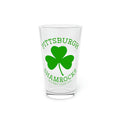 Pittsburgh Shamrocks Pint Glass  Vintage Ice Hockey   