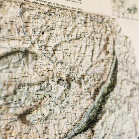 3D Raised Relief Map Pennsylvania – Framed Walnut, Topographic Terrain Artwork 3D - YinzerShop