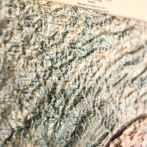 3D Raised Relief Map Pennsylvania – Framed Walnut, Topographic Terrain Artwork 3D - YinzerShop