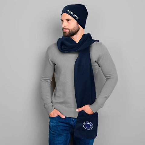 4 in 1 Scarf | Penn State University Jimmy Bean Unisex Winter Accessory with Pocket Scarf - YinzerShop