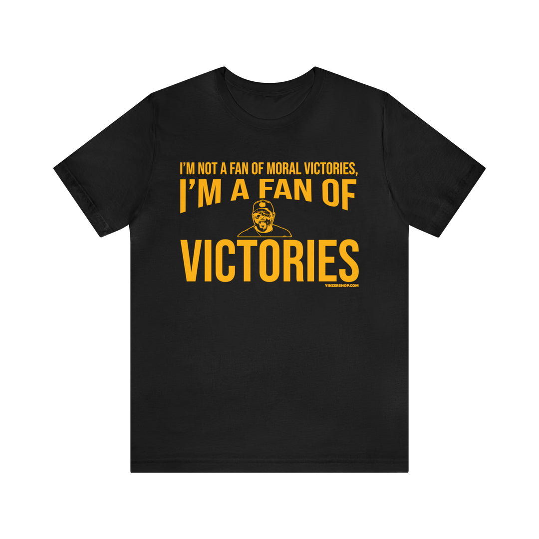 I'M A Fan Of Victories - Tomlin Quote - Short Sleeve Tee T-Shirt Printify Black S 
