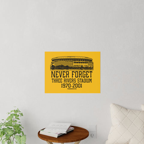 Pittsburgh Never Forget Three River Stadium - Wall Decal Wall Decal Printify   