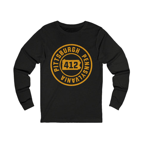 412 Pittsburgh Stamp - Unisex Long Sleeve Tee