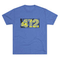 412 Map Graphic - Tri-Blend Crew Tee T-Shirt Printify S Tri-Blend Vintage Royal