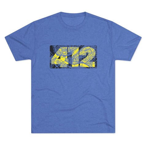 412 Map Graphic - Tri-Blend Crew Tee