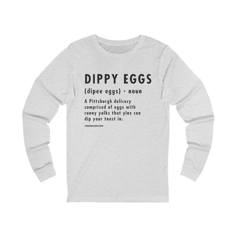 Pittsburghese Definition Series - Dippy Eggs - Long Sleeve Tee Long-sleeve Printify   