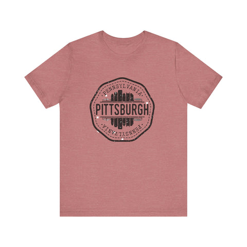 Pittsburgh City Stamp - Short Sleeve T-Shirt