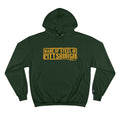 Made of Steel in Pittsburgh Hoodie Black - Champion Hoodie Hoodie Printify Dark Green S 